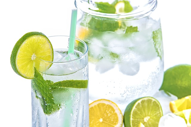 ledová voda s citrusy